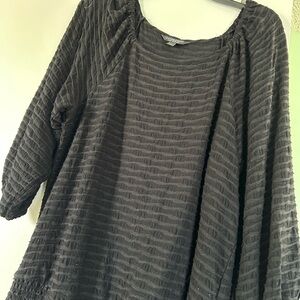 Liverpool Black Textured Blouse